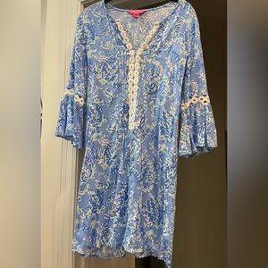 NWOT Lilly Pulitzer Hollie Tunic Dress - Blue Peri Turtley Awesome - Size Small